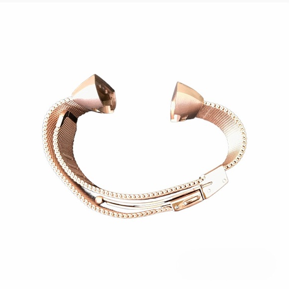 Fitbit Charge 4 3 and 3 SE Band Stainless Steel Metal Champagne - Picture 2 of 4